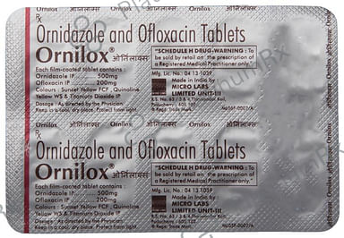 Ornilox 200/500mg Tablet 10s