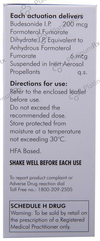 Budamate 6/200mcg Transhaler 120MDI