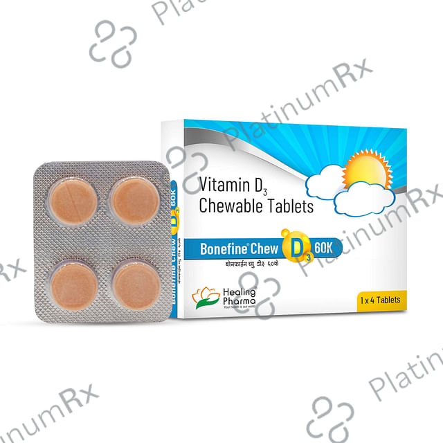 Bonefine Chew D3 60K Chewable Tablet 4s