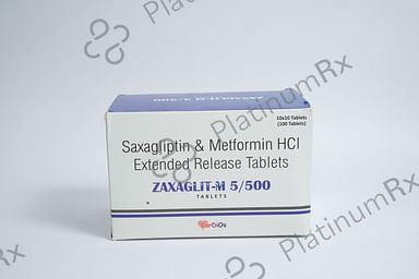 Zaxaglit M 5/500mg Tablet ER 10s