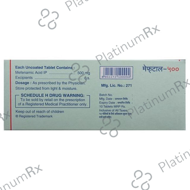 Meftal 500mg Tablet 10s
