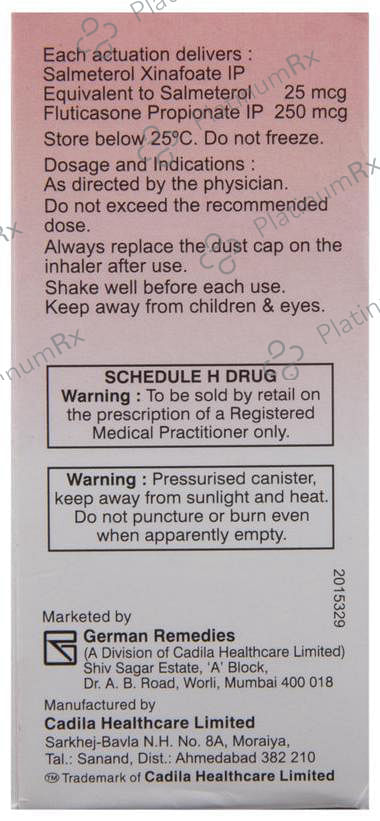 ForAir 250/25mcg CFC Free Inhaler 120MDI
