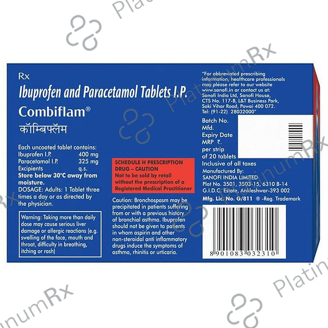 Combiflam 400/325mg Tablet 20s