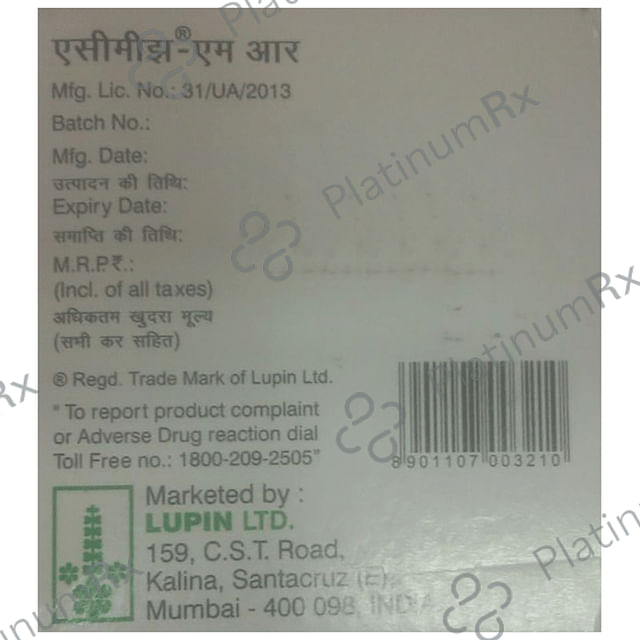 Acemiz MR 100/250/325mg Tablet 10s 10s