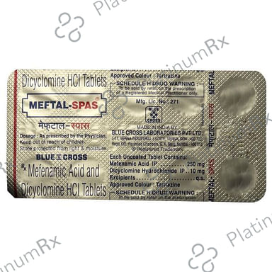 Meftal Spas 10/250mg Tablet 10s