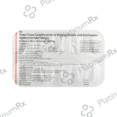 Jardiance Met 12.5/1000mg Tablet 10s