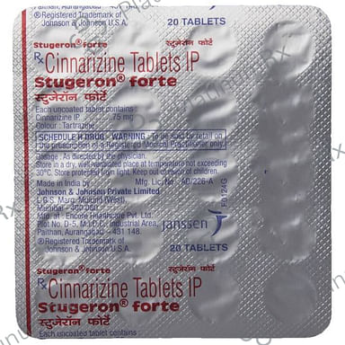 Stugeron Forte 75mg Tablet 20s