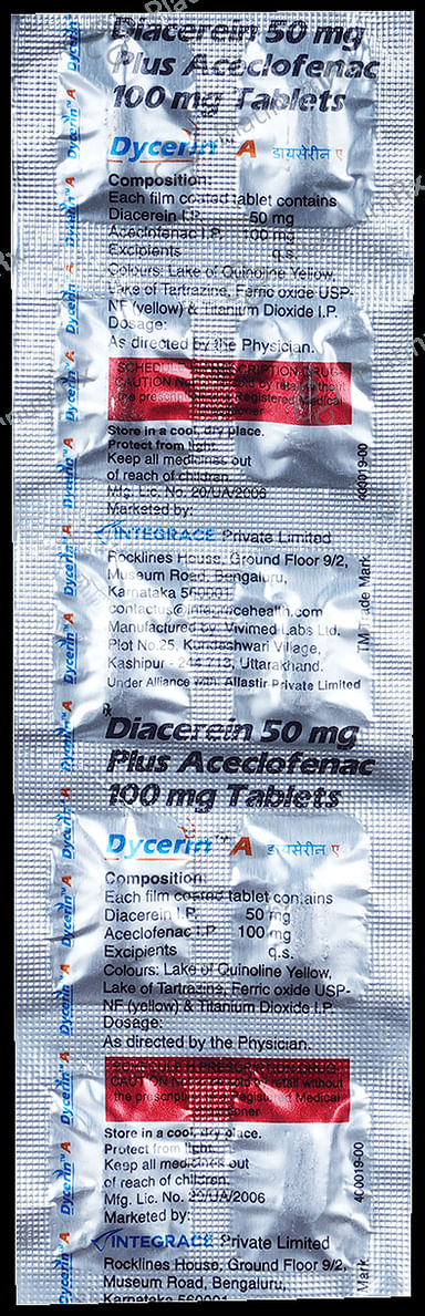 Dycerin A 100/50mg Tablet 10s