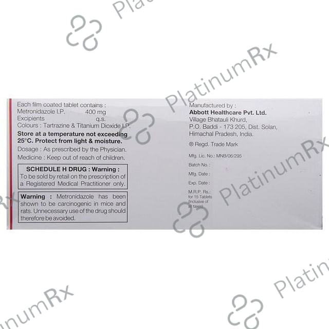 Flagyl 400mg Tablet 15s