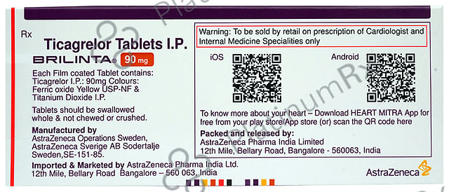 Brilinta 90mg Tablet 14s