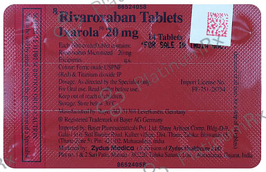 Ixarola 20mg Tablet 14s
