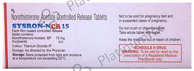Sysron NCR 15mg Tablet 5s