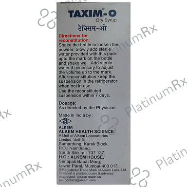 Taxim-O Dry Syrup Juicy Orange and Lemon 30 Oral Suspension