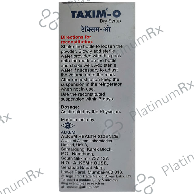 Taxim-O Dry Syrup Juicy Orange and Lemon 30 Oral Suspension