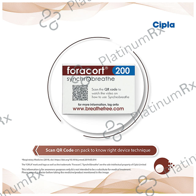 Foracort 200/6mcg Synchrobreathe Inhaler 120MDI