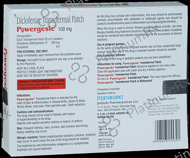 Powergesic 100mg Transdermal Patch 3s