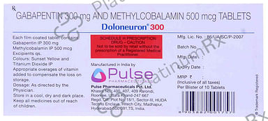 Doloneuron 300mg/500mcg Tablet 10s