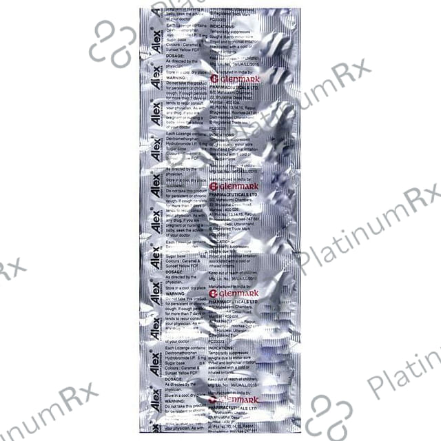 Alex Cough Lozenges Lemon Ginger 5mg 10s