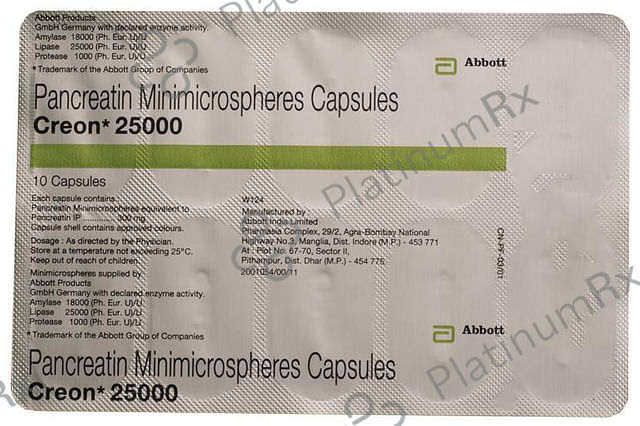 Creon 25000/300mg Capsule 10s