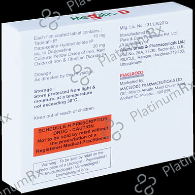 Megalis D 10/30mg Tablet 4s