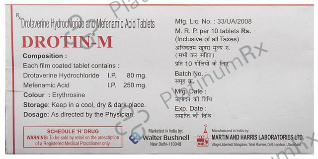 Drotin M 80/250mg Tablet 10s