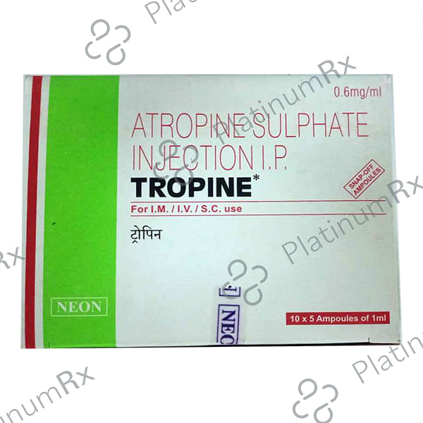 Tropine 0.6mg Injection 5s