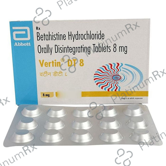 Vertin DT 8mg Tablet 15s