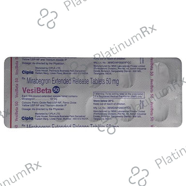 VesiBeta 50mg Tablet ER 10s