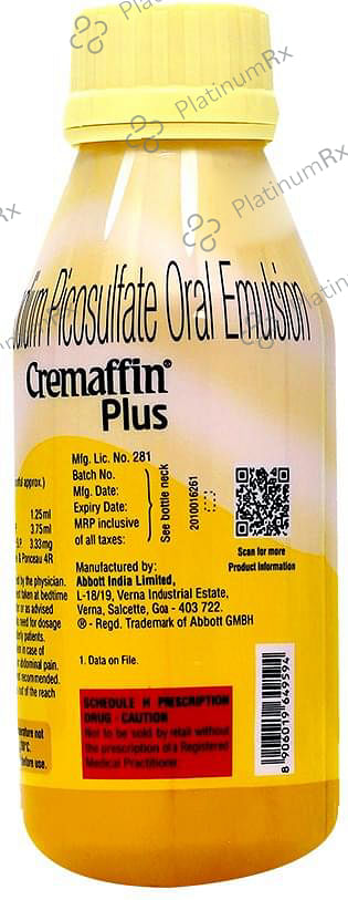 Cremaffin Plus Refreshing Sugar Free Syrup 225ml