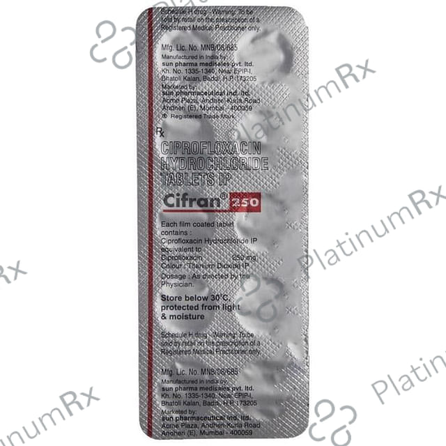 Cifran 250mg Tablet 10s