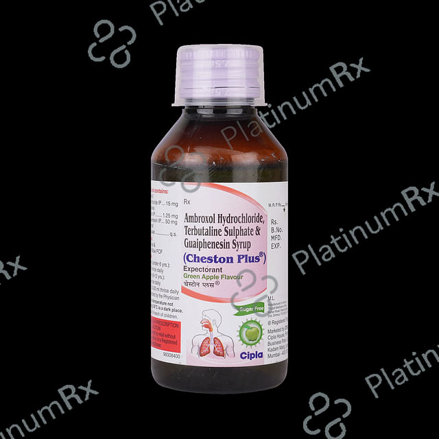Cheston Plus Expectorant Green Apple Sugar Free 100ml