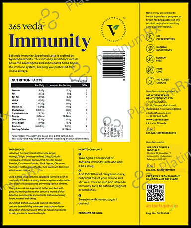 365 Veda Immunity Superfood Latte