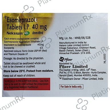 Neksium 40mg Tablet 15s