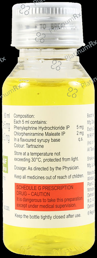 Nasoclear 2/5mg Cold AF Syrup 60ml