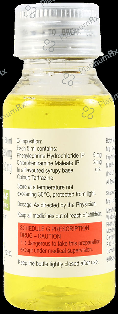 Nasoclear 2/5mg Cold AF Syrup 60ml