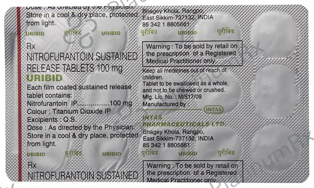 Uribid 100mg Tablet 15s