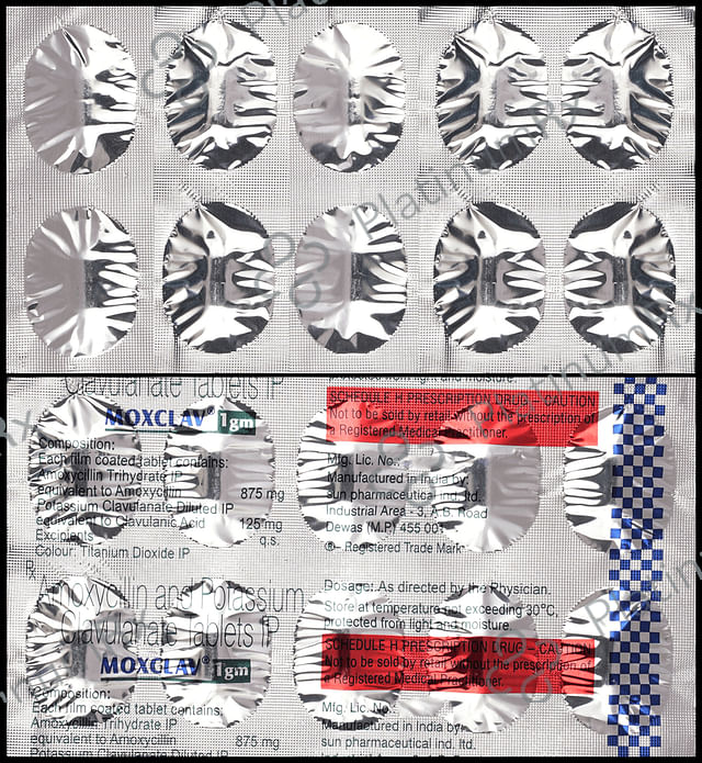 Moxclav 1gm 875/125mg Tablet 10s
