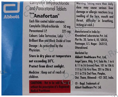 New Anafortan 50/325mg Tablet 15s