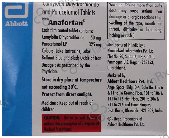 New Anafortan 50/325mg Tablet 15s