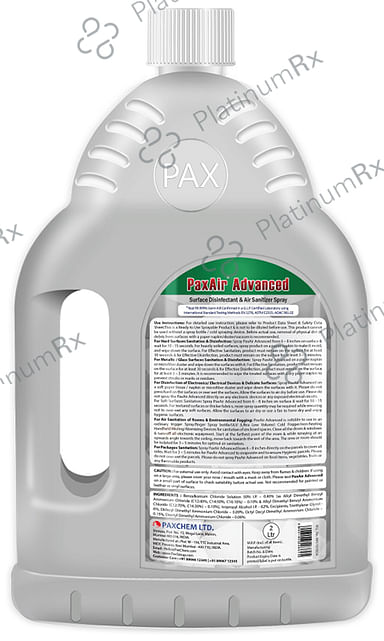 PaxAir Advanced Surface Disinfectant & Air Sanitizer Spray 2 Ltr