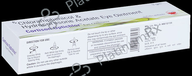 Cortison Optichlor Eye Ointment 3gm