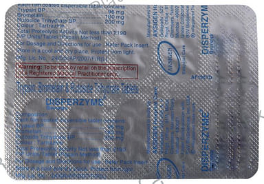 Disperzyme 180/200/96mg Tablet 10s