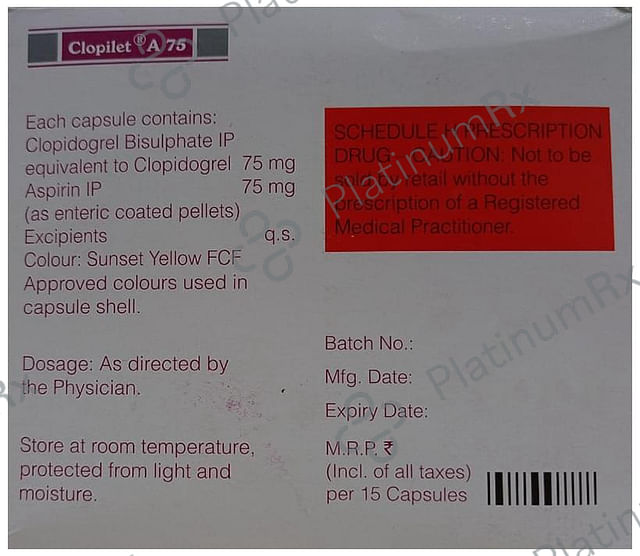 Clopilet A 75/75mg Capsule 15s