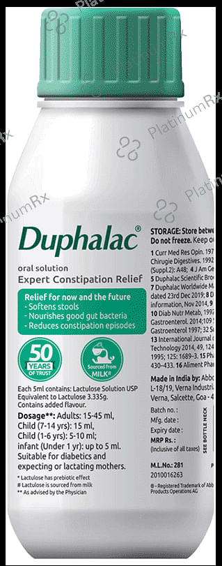 Duphalac 10mg Oral Solution Lemon 150ml