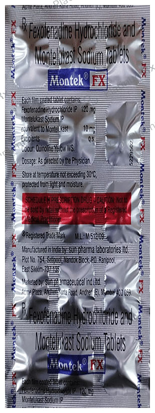 Montek FX 120/10mg Tablet 15s