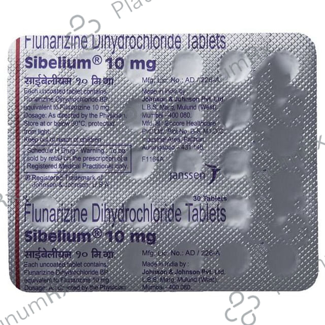 Sibelium 10mg Tablet 30s