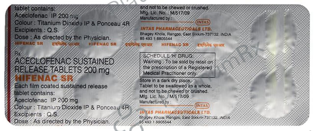 Hifenac SR 200mg Tablet 10s