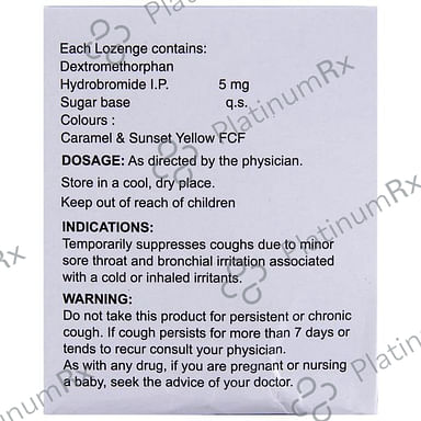Alex Cough Lozenges Lemon Ginger 5mg 10s