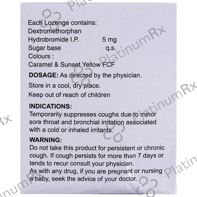 Alex Cough Lozenges Lemon Ginger 5mg 10s