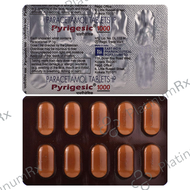 Pyrigesic 1000mg Tablet 10s